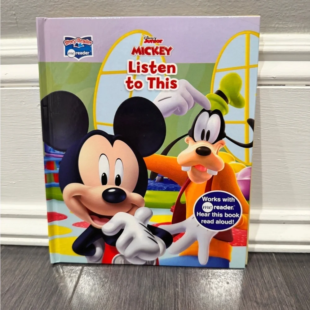 Disney Mickey Listen to This Hardcover Book Me Reader Learn to Read Kids Toddler